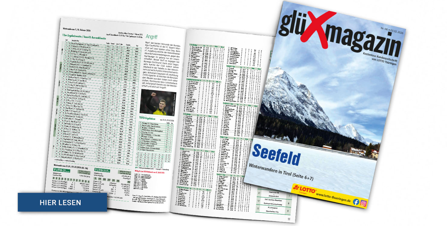 Lesen Sie hier die aktuelle Ausgabe des glüXmagazins
