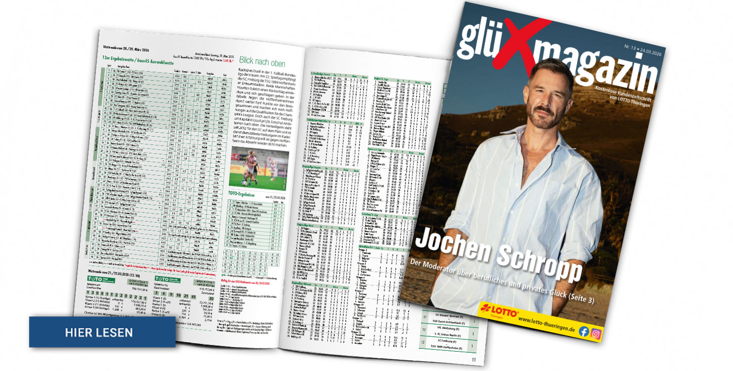 Lesen Sie hier die aktuelle Ausgabe des GlüXmagazins