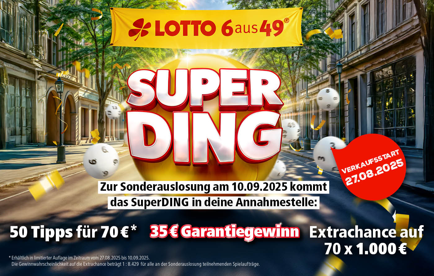 Sonderauslosung und LOTTO 6aus49 SuperDING in Thüringen – Das Ding wird super! 