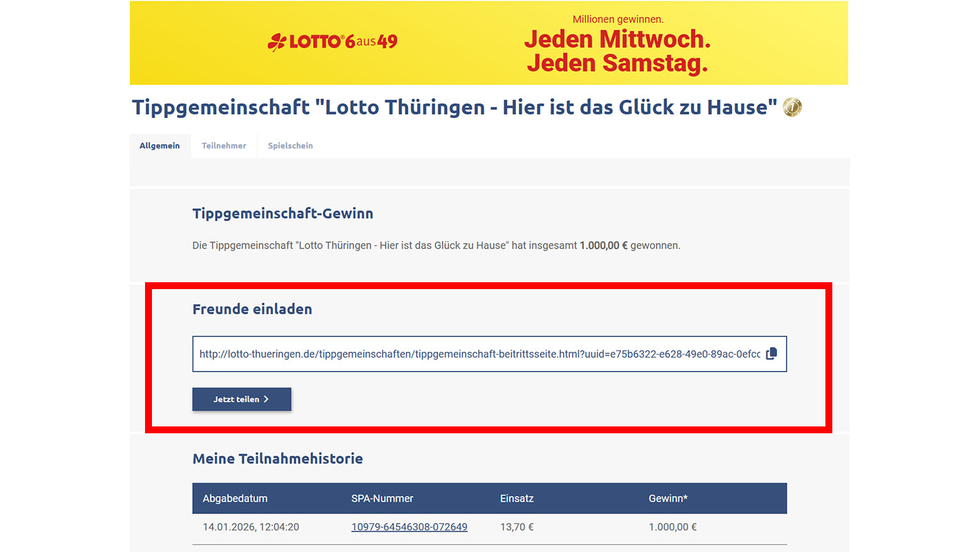 2. Versendung Einladungslink